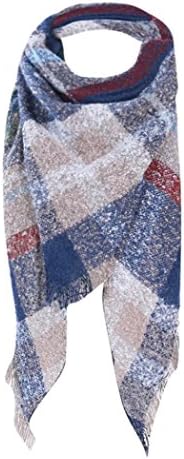 WILLTOO Womens Warm Shawl Vintage Lattice Fringe Square Long Wrap Scarf Stole Cape