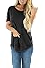 JomeDesign Summer Tops for Women Short Sleeve Side Split Casual Loose Tunic Top
