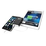 Tzumi Pocket Juice External Battery Pack (Black) 7800 mAh/2.1A Output Portable Power Bank Dual USB Charger Compatible with iPhones, Samsung Galaxys, Androids, Tablets and other Mobile Devices