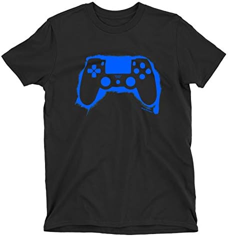 Free Will Shirts PS4 Controller Kids Playstation 4 T-Shirt Neon Graffiti Retro Gaming Top