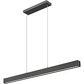 Z-Lite 1016-55L-MB-LED Hudson - 50W 1 LED Linear Chandelier-3 Inch Tall and 4.5 Inch Wide, Finish Color: Matte Black