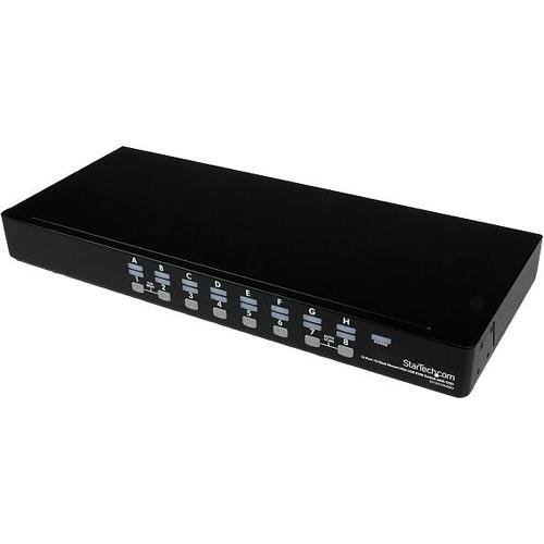 Click Here to See More Images StarTech.com SV1631DUSBUK 16 Port 1U Rack Mount USB KVM Switch Kit with OSD and Cables