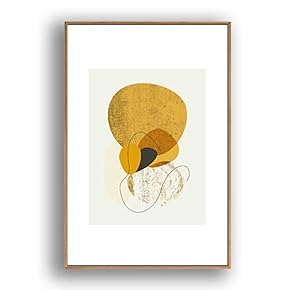 Framed Canvas Wall Art Abstract for Living Room, Bedroom Color Block Canvas Prints for Modern Home Decoration Ready to Hang - 16"x24" inches