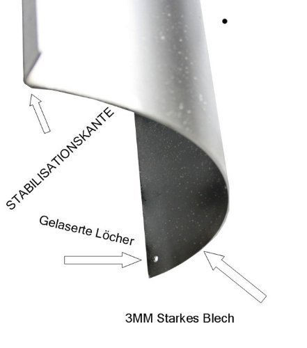 Selbstbauschild Schneeschild Räumschild als Bausatz gewalzt/Breite: 175 cm/Höhe: 40 cm / 3 mm starkes Stahlblech… – Bild 3