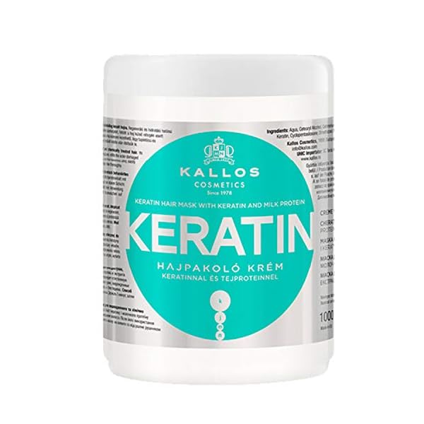 Kallos-Keratin-Hair-Mask-Green-Aquatic-1000ml Kallos Keratin Hair Mask with Keratin & Milk Protein 1000ml
