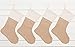 WeiVan Set of 4 Christmas Stocking Large Size Plain Burlap Stocking Christmas Decor