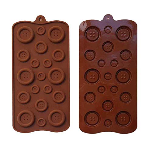 2 Pack 19-Cavity Silicone Button Chocolate DIY Mold Baby Shower Fondant Sugar Craft Chocolate Chip