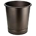 iDesign York Metal Wastebasket, Trash Can for Bathroom, Bedroom, Kitchen, Home Office, Dorm, College, 9.5