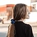 Real Silk Scrunchie for Women, Big Silk Scrunchie for Hair, Silk Hair Tie, Kitsch Scrunchies, 1 Pack (Navy)