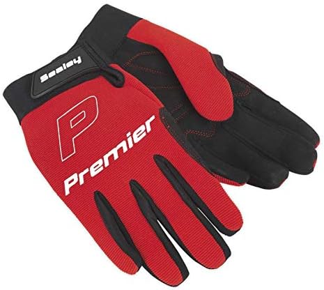 Sealey MG796XL Mechanic's Gloves Padded Palm - Extra Large , Red, Red/Black - Image 3