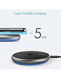 Rápido Cargador Inalámbrico Pad, sinopuren 7,5 W inalámbrico carga rápida para iPhone X, iPhone 8 8 Plus, Galaxy S8 S8 + S7 S7 Edge S6 Edge + y más Qi dispositivos, Gris