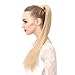 SARLA Ponytail Hair Extension Wrap Around Long Straight 24 Inch Synthetic Hairpiece for Women Medium Brown