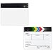 Jmkcoz Acrylic Film Clapboard Dry Erase Director Film Movie Clapper Board Cut Action Scene Clapper Board Slate with Colorful Sticks