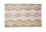 Regence Home Cotton Weave Bath Rug with Spray Latex Non-Skid Back, 17 by 24 Inch, Natural/Multi