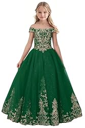 Tulle Flower Girl Dress for Wedding Sparkly