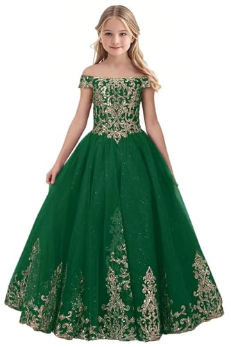 Tulle Flower Girl Dress for Wedding Sparkly