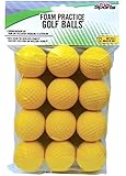 PrideSports Practice Golf Balls, Foam, 12 Count, Yellow
