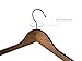 Topline Classic Wood Shirt Hangers - Walnut Finish (10-Pack)
