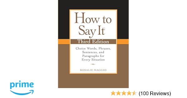 Amazoncom How To Say It Third Edition Choice Words - 