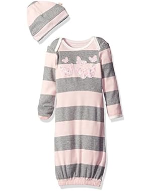 Girls' Organic Gown and Cap Set