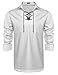 Coofandy Mens Scottish Jacobite Ghillie Kilt Shirt Casual Long Sleeve Lace-up Shirt White XX-Large