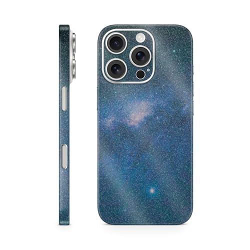 Glossy Glitter Phone Skin Compatible with Apple iPhone 16 Pro - Night Sky - Pre…