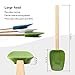Spatulas silicone heat resistant with wood handle, 3 piece set-blue green white