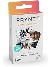 Prynt, 2x3 inch ZINK Sticker Paper for The Prynt Pocket and Prynt Classic Instant Photo Printer - 40 pack (PP00005)