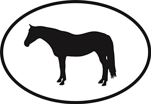 Quarter Horse Euro Oval Bumper Sticker