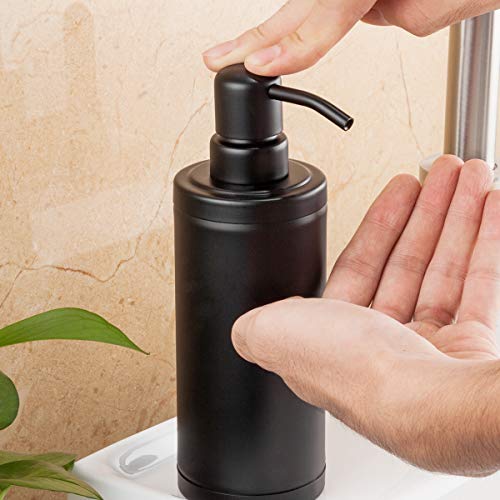 GAPPO Matte Black Soap Dispenser Stainless Steel Metal Pump Hand Lotion Bottle for Bathroom, Bedroom and Kitchen