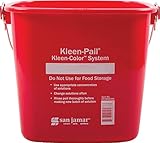 Carlisle KP196RD Kleen-Pail Commercial Cleaning Bucket, 6 Quart, Red