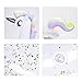 ToyerBee Pool Floats, 45’ x 32’ x 30’, Inflatable Unicorn Tube with Glitters, Swimming Pool Tube, Raft Decorations for Kids& Adults