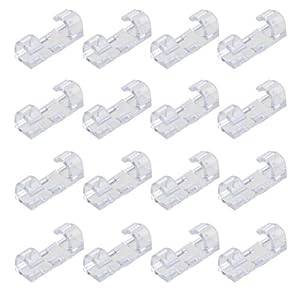 60 stuks transparante, zelfklevende kabelklemmen, duurzaam te monteren, rond, plastic, organizers voor kabels, voor…