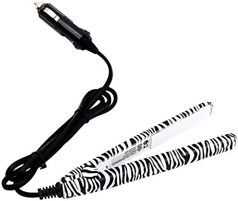 INMISS Portable Plate Car Mini Travel Hair Straightener Flat Iron Plug 12V (black-white)