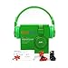 Multifunction Headphones with Radio and Micro SD Card Player, GranVela A809 Foldable Hi Definition Headset with Detachable Cable and In Line Mic for Girls, Boys,Kids and Adults -Bright Green
