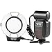 K&F Concept KF-150 I-TTL Macro Ring Light Flashs LCD Display and Wireless Slave Function Speedlite with 6pcs Adapter Rings Compatible with Nikon DSLR Cameras