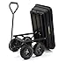 Gorilla Carts GOR200B Poly Garden Dump Cart with Steel Frame and 10-Inch Pneumatic Tires, 600-Pound Capacity, 36-Inch by 20-Inch Bed, Black Finish
