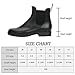 babaka Women Rain boots Waterproof Ankle Garden Shoes Anti-slip Chelsea Booties Black 10.5 B(M) US