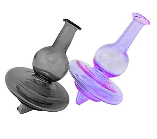 AJNCN.-DOJWA.LLC 2Pcs an be reused Colorful Handmade Gourd Cap (Purple and Black) - Thumbnail 4