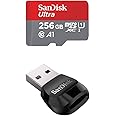 SanDisk 256GB Ultra microSDXC UHS-I Memory Card with Adapter – Up to 150MB/s with SanDisk MobileMate USB 3.0 microSD Card Reader