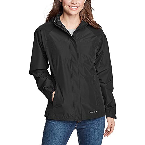 Eddie Bauer Women's Rainfoil Packable Jacket, Black Regular M