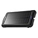 RAVPower Solar Charger 10000mAh Power Bank with LED Flashlight Shockproof Portable Battery Pack with iSmart 2.0 and Dual Input for XS/XS MAX/XR, Galaxy S9/S8 and More Mobile Phones