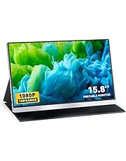Portable Monitor - AYY 15.8 Inch FHD 1080P Portable External Second Monitor HDMI Travel Screen for Laptop Desktop, MacBook, Phones, Tablet, PS5/4, Xbox, Switch, Built-in Speaker with Protective Case