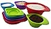 Silcook 8-Piece Set Stackable Silicone Measuring Cups - Space Saving Collapsible Cup Sets to Measure Dry and Liquid Ingredients