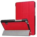 Huawei MediaPad T3 7.0 Case - Xindayi Ultra Slim Lightweight Smart-Shell Stand Cover for Huawei MediaPad T3 7.0 WiFi (BG2-W09) Tablet 2017 Release (red)