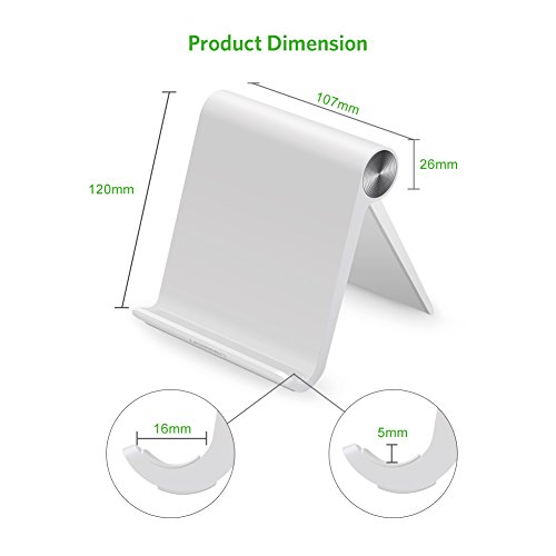 UGREEN Tablet Stand Holder for ipad, Nintendo Switch, Samsung Tab, Galaxy S7 Smartphones, E-readers and Tablets (White)