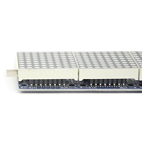 WGCD MAX7219 Dot Matrix Module 4 in 1 Display Module for Arduino Microcontroller with 5 Pin Line