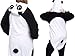 Silver Lilly Unisex Adult Pajamas - Plush One Piece Cosplay Panda Animal Costume
