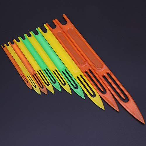 Hacloser 10 Pcs/set Fishing Netting Needle Repair Net Line Plastic Shuttles Mending Weaving Tool