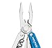 LEATHERMAN - Juice CS4 Multitool with Spring-Action Scissors and Aluminum Handles, Columbia Blue with Leather Sheath